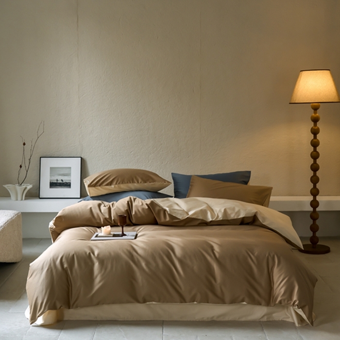 91家纺网 家纺一手货源 找家纺 鹿班家居 2024新款100S长绒棉双拼套件 标准会员-10 栗咖