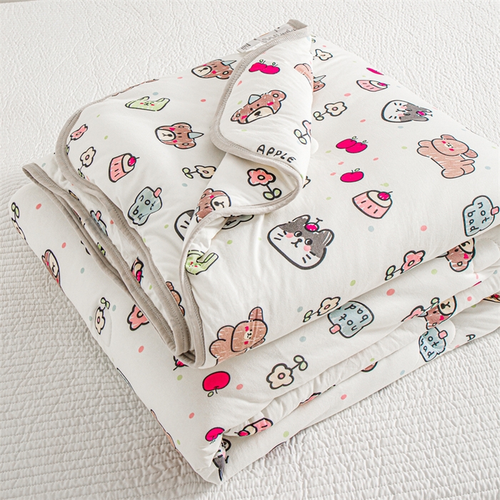 91家纺网 家纺一手货源 找家纺 米米儿家纺 2024新款A类针织棉夏被夏凉被被子被芯 动物集