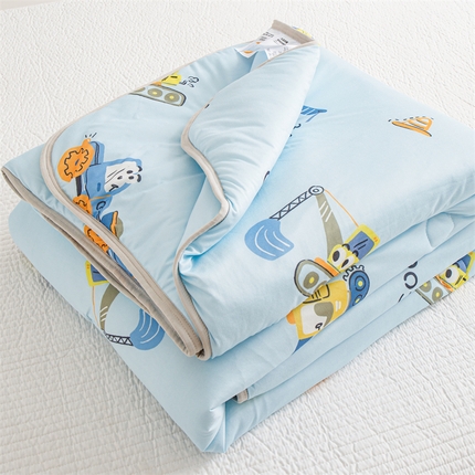 米米儿家纺 2024新款A类针织棉夏被夏凉被被子被芯 挖土机