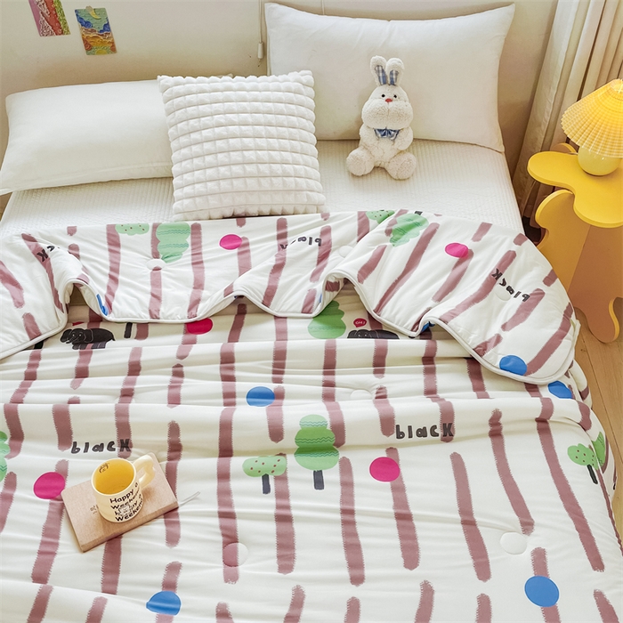 91家纺网 家纺一手货源 找家纺 米米儿家纺 2024新款A类针织棉夏被夏凉被被子被芯 哥特野像