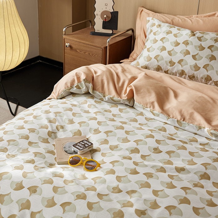 91家纺网 家纺一手货源 找家纺 千朵森 2024新款A类40支长绒棉全棉印花四件套（风格二） 爱丽丝