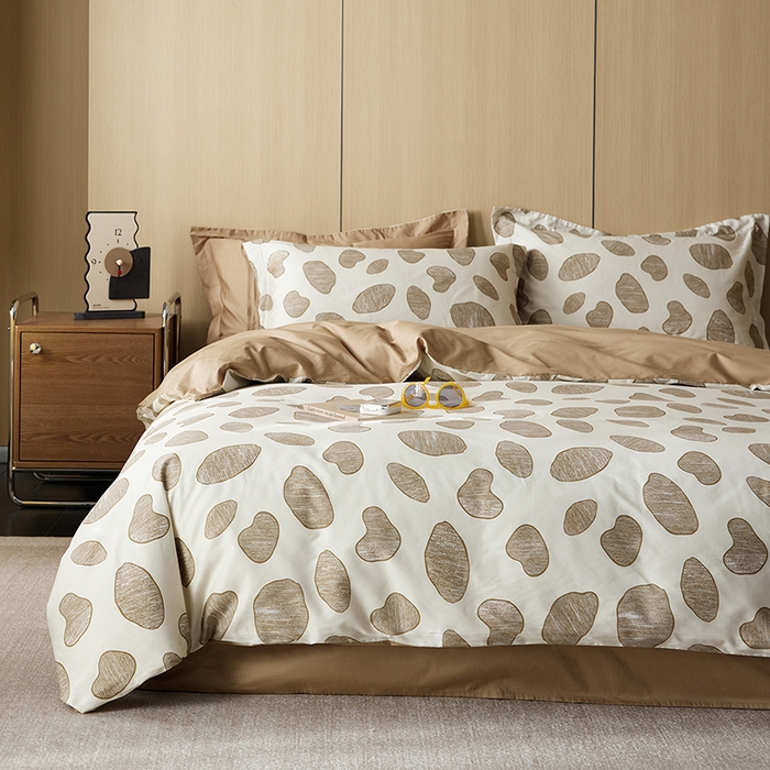 91家纺网 家纺一手货源 找家纺 千朵森 2024新款A类40支长绒棉全棉印花四件套（风格二） 光之旅