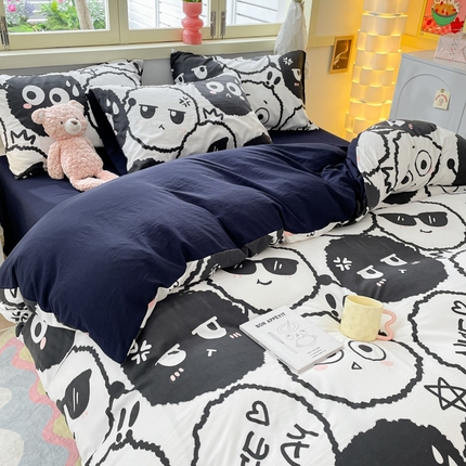 91家纺网 家纺一手货源 找家纺 （总）卡斯诺家纺馆 2025新款A类水洗云朵棉四件套（下载包包含买家秀）