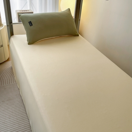 91家纺网 家纺一手货源 找家纺 （总）米瑞娜2024水洗棉麻双拼纯色学生款单床单