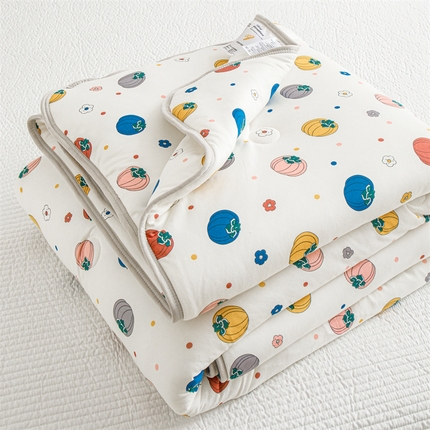 米米儿家纺 2024新款A类针织棉夏被夏凉被被子被芯 南瓜贝贝