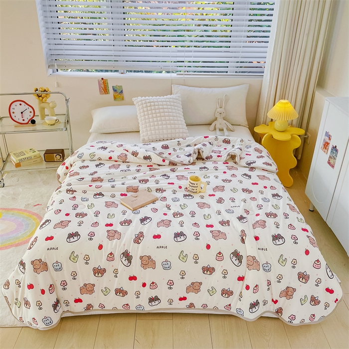 91家纺网 家纺一手货源 找家纺 米米儿家纺 2024新款A类针织棉夏被夏凉被被子被芯 动物集