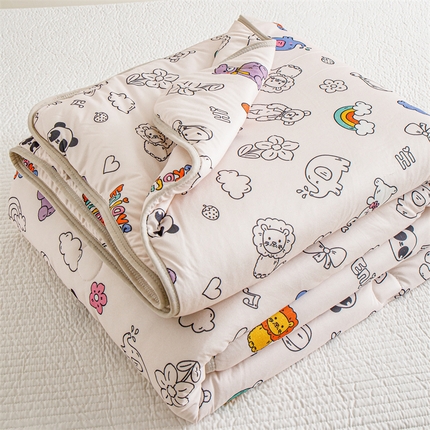 米米儿家纺 2024新款A类针织棉夏被夏凉被被子被芯 简笔画