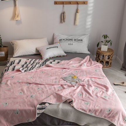 91家纺网 家纺一手货源 找家纺 （总）朴尔 2024经典六层纱布全棉毛巾被系列