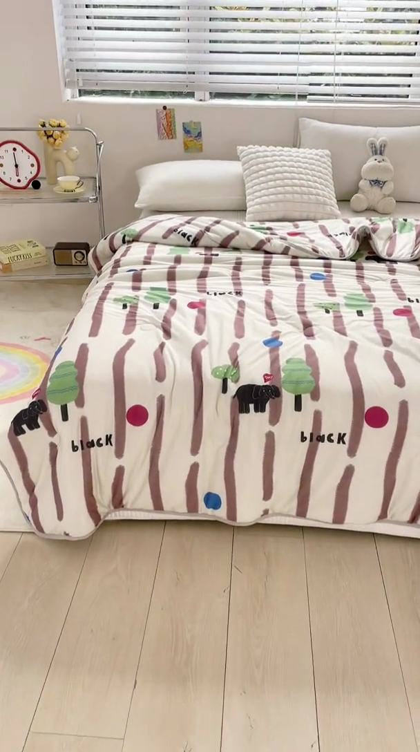 91家纺网 家纺一手货源 找家纺 米米儿家纺 2024新款A类针织棉夏被夏凉被被子被芯 哥特野像