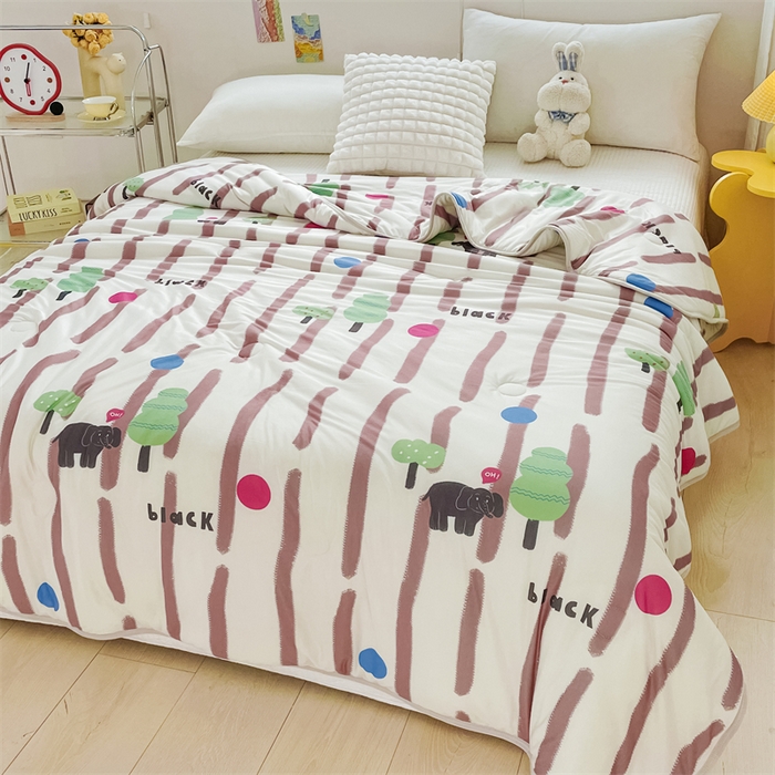 91家纺网 家纺一手货源 找家纺 米米儿家纺 2024新款A类针织棉夏被夏凉被被子被芯 哥特野像