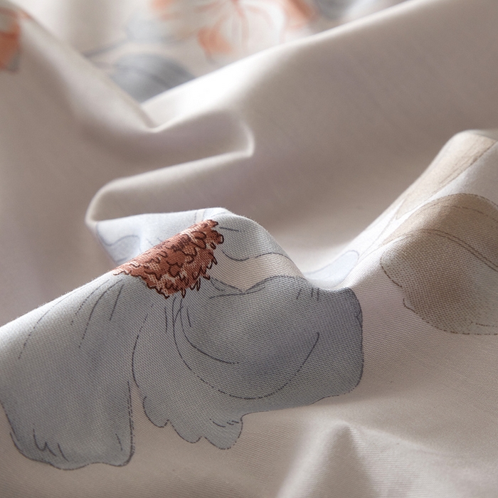 91家纺网 家纺一手货源 找家纺 沐白 2024新款全棉全棉13376全活性印花黄金棉系列四件套 初宜-粉