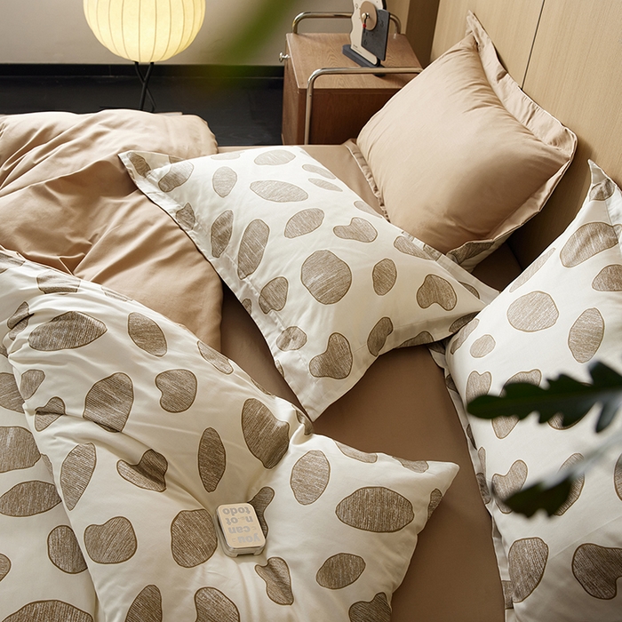 91家纺网 家纺一手货源 找家纺 千朵森 2024新款A类40支长绒棉全棉印花四件套（风格二） 光之旅