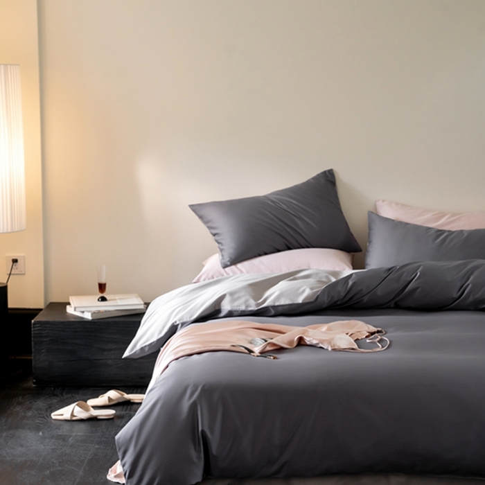 91家纺网 家纺一手货源 找家纺 鹿班家居 2024新款100S长绒棉双拼套件 标准会员-10 浓情灰