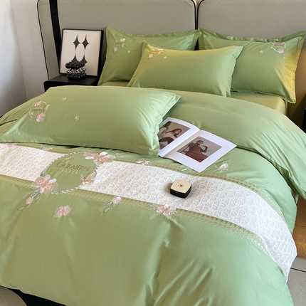 91家纺网 家纺一手货源 找家纺 （总）苏美 2024新款全棉刺绣四件套-罗菲系列