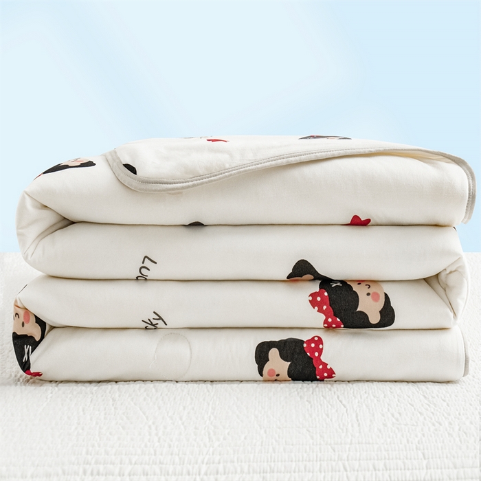 91家纺网 家纺一手货源 找家纺 米米儿家纺 2024新款A类针织棉夏被夏凉被被子被芯 小女孩