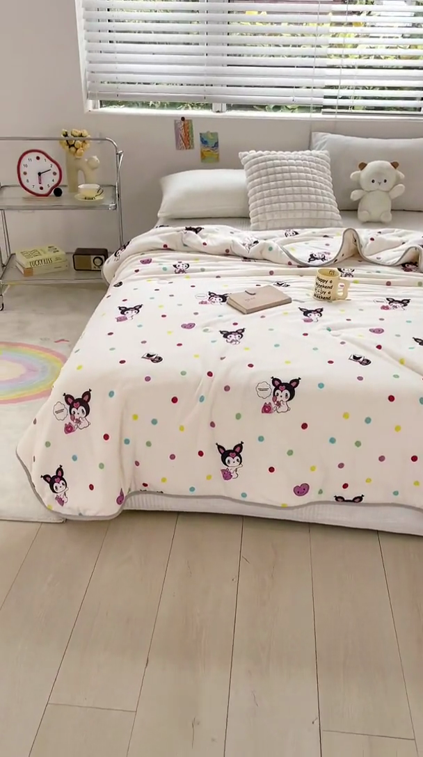 91家纺网 家纺一手货源 找家纺 米米儿家纺 2024新款A类针织棉夏被夏凉被被子被芯 库咯女孩