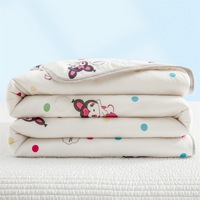 91家纺网 家纺一手货源 找家纺 米米儿家纺 2024新款A类针织棉夏被夏凉被被子被芯 库咯女孩