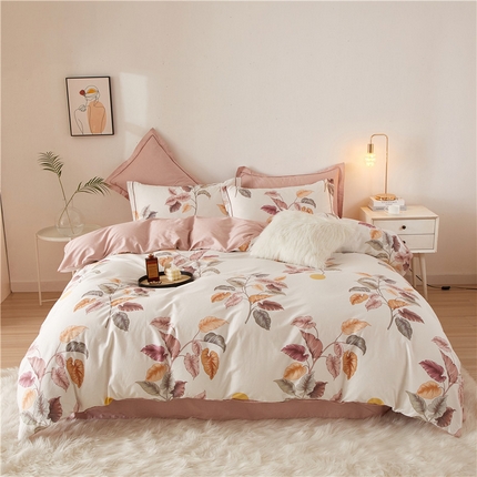 91家纺网 家纺一手货源 找家纺 （总）沐白家居 2024新款全棉13376全棉云棉系列印花四件套