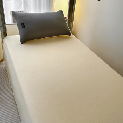 91家纺网 家纺一手货源 找家纺 （总）米瑞娜2024水洗棉麻双拼纯色学生款单床单