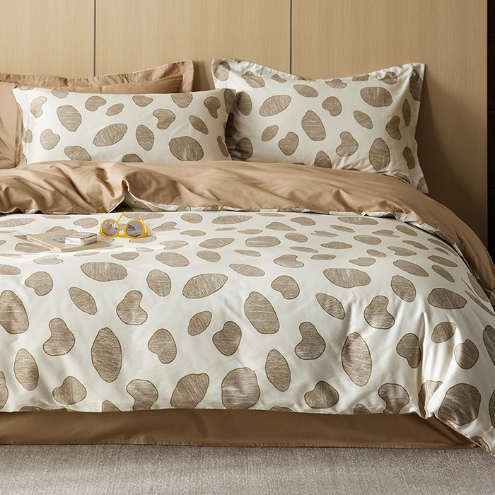 91家纺网 家纺一手货源 找家纺 千朵森 2024新款A类40支长绒棉全棉印花四件套（风格二） 光之旅