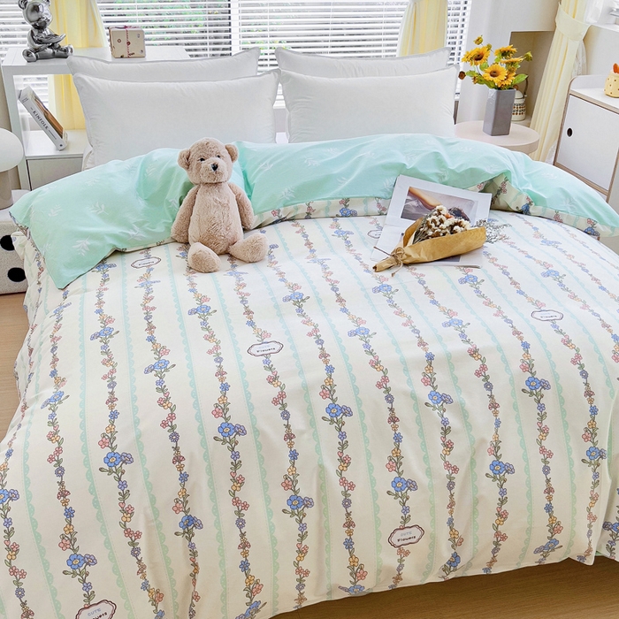 91家纺网 家纺一手货源 找家纺 锦罗绣 2024新款13372全棉印花单品被套 繁花