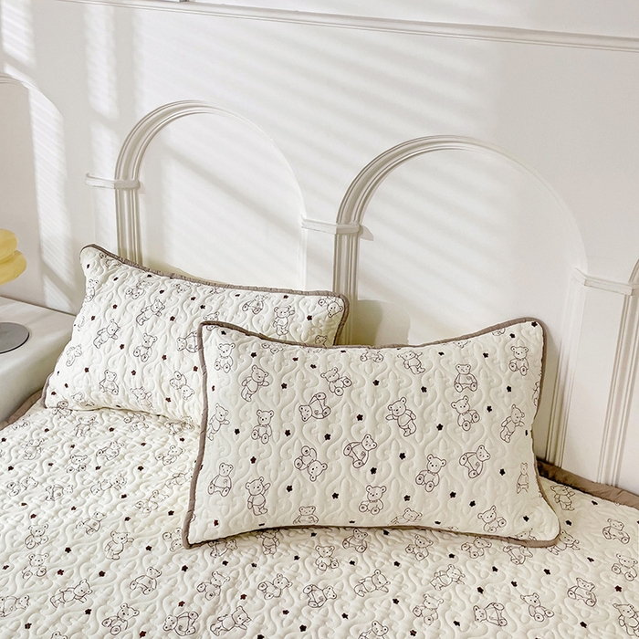 91家纺网 家纺一手货源 找家纺 纽缦家纺  水洗双层纱加厚加棉床垫 小熊院长