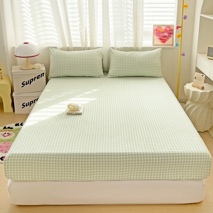 91家纺网 家纺一手货源 找家纺 （总）纽缦家纺 2024素色无印风云朵棉单床笠