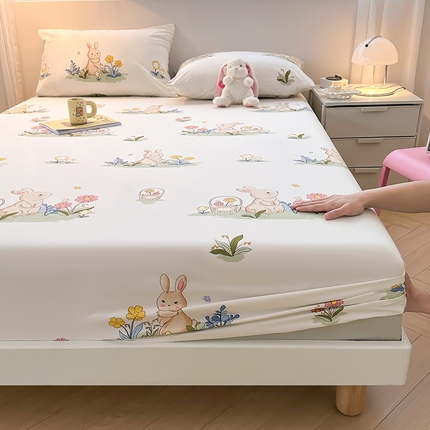 91家纺网 家纺一手货源 找家纺 （总）曼陀罗 2025新款水洗棉单层床笠