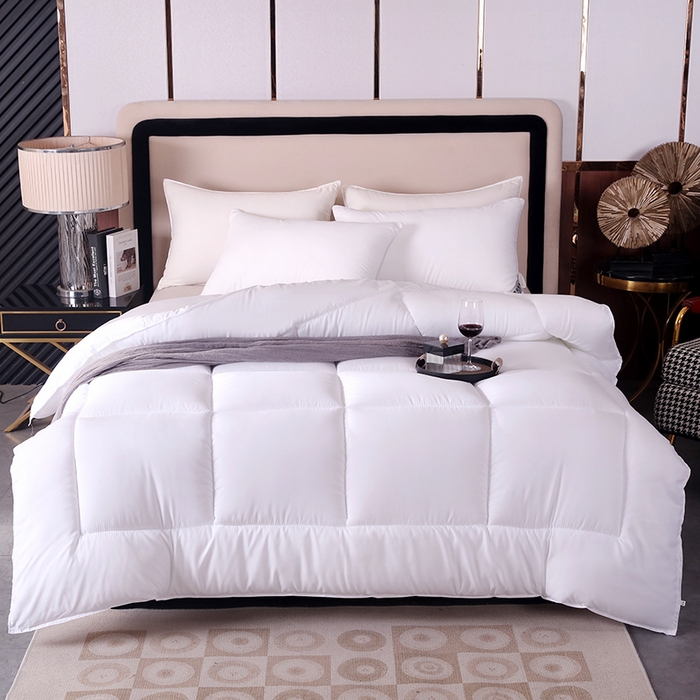 91家纺网 家纺一手货源 找家纺 （总）宜眠 2024新款酒店被芯仿鹅绒整张棉羽丝棉羽丝绒被子酒店被芯