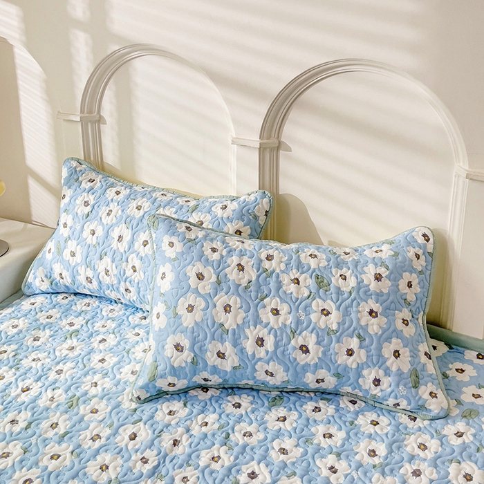 91家纺网 家纺一手货源 找家纺 纽缦家纺  水洗双层纱加厚加棉床垫 旧岛望海