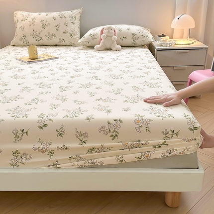 91家纺网 家纺一手货源 找家纺 （总）曼陀罗 2025新款水洗棉单层床笠