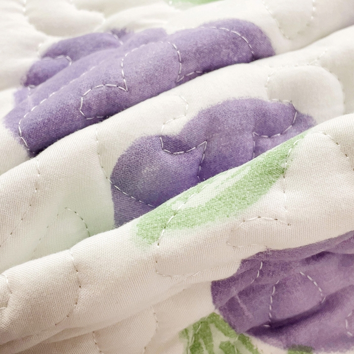 91家纺网 家纺一手货源 找家纺 纽缦家纺 2024水洗双层纱加厚加棉韩版床盖 南岛小镇