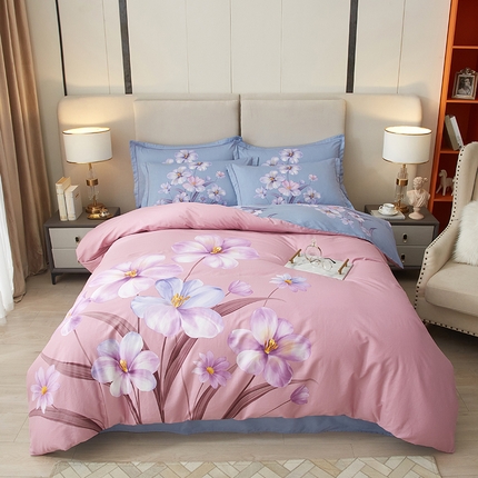 91家纺网 家纺一手货源 找家纺 （总）启航 2025春夏直播热款全棉大版印花四件套