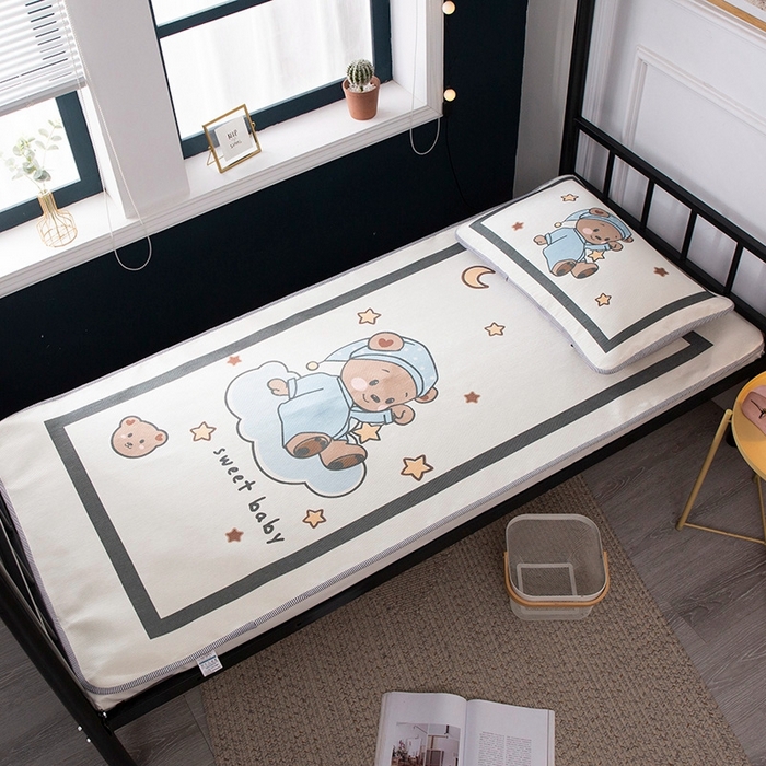 91家纺网 家纺一手货源 找家纺 宅部落 2024新款学生宿舍大版冰丝席 熊宝宝