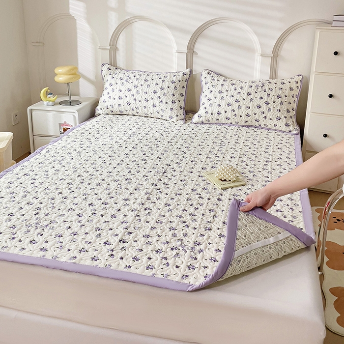 91家纺网 家纺一手货源 找家纺 纽缦家纺  水洗双层纱加厚加棉床垫 撞进晚风