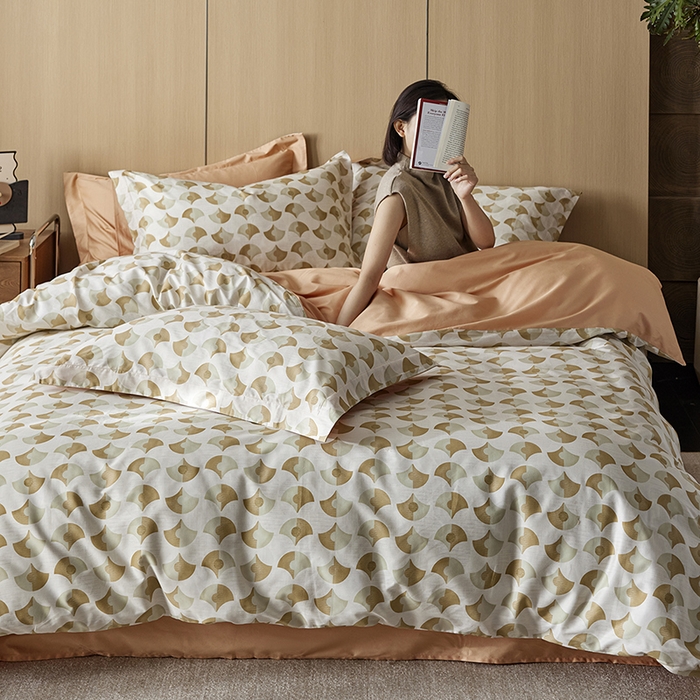 91家纺网 家纺一手货源 找家纺 （总）千朵森 2024新款A类40支长绒棉全棉印花四件套（风格二）