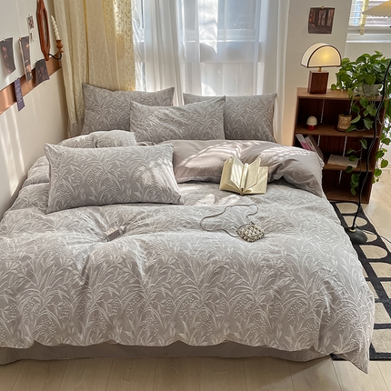 91家纺网 家纺一手货源 找家纺 （总）琪格格2025款纯棉三层纱提花四件套（提供大量买家秀）