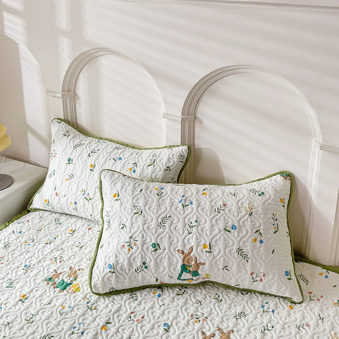 91家纺网 家纺一手货源 找家纺 纽缦家纺  水洗双层纱加厚加棉床垫 小兔堡