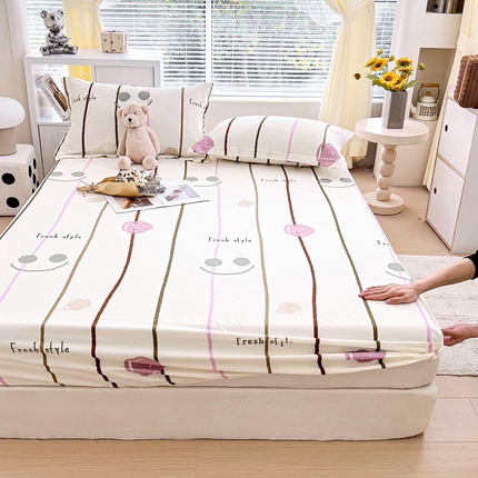 锦罗绣 2024新款13372全棉印花单品床笠 自由生活