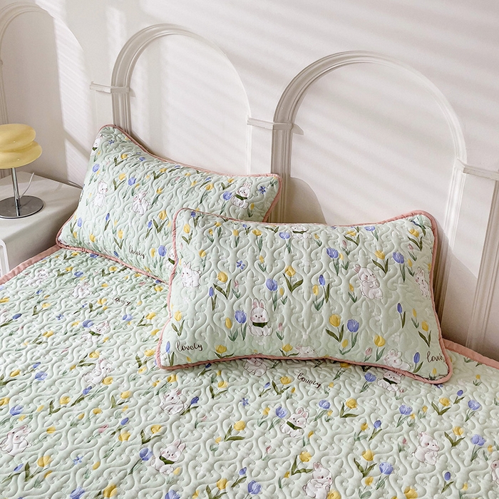 91家纺网 家纺一手货源 找家纺 纽缦家纺  水洗双层纱加厚加棉床垫 夹心果冻