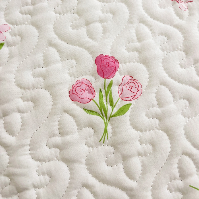 91家纺网 家纺一手货源 找家纺 纽缦家纺 水洗双层纱加厚加棉床笠-床垫保护套 甜酥少女