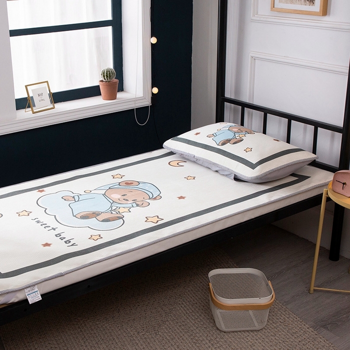 91家纺网 家纺一手货源 找家纺 宅部落 2024新款学生宿舍大版冰丝席 熊宝宝