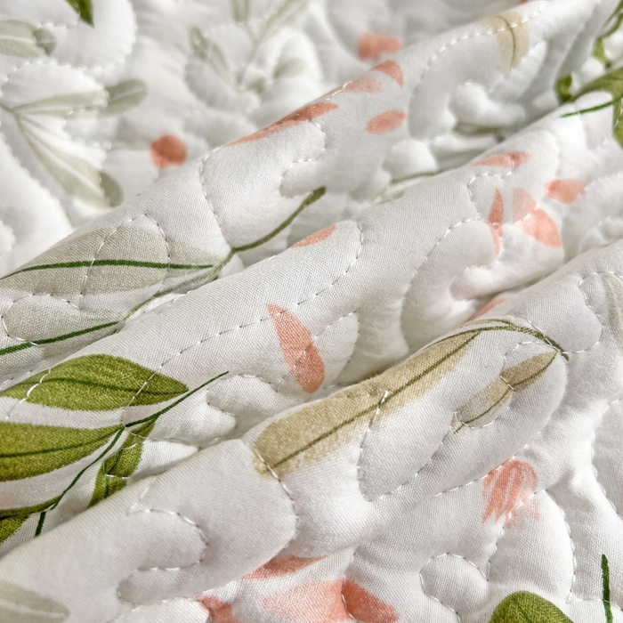 91家纺网 家纺一手货源 找家纺 纽缦家纺 水洗双层纱加厚加棉床笠-床垫保护套 香草薄荷