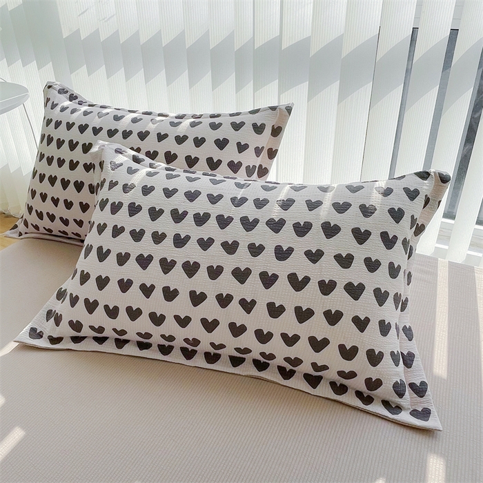 91家纺网 家纺一手货源 找家纺 可思家纺 2024新款直播爆款泡泡棉四件套现货供应 心动-灰