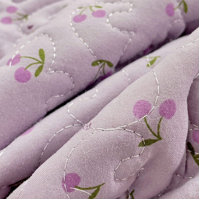 91家纺网 家纺一手货源 找家纺 纽缦家纺 2024水洗双层纱加厚加棉韩版床盖 遇见-紫