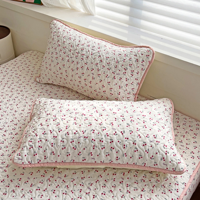 91家纺网 家纺一手货源 找家纺 纽缦家纺 水洗双层纱加厚加棉床笠-床垫保护套 遇见-米