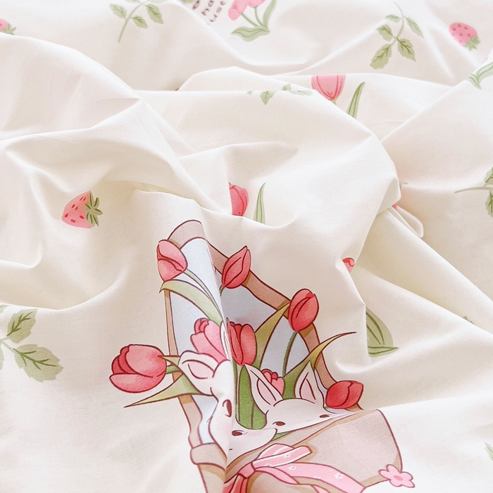 91家纺网 家纺一手货源 找家纺 锦罗绣 2024新款13372全棉印花单品床单 郁金香