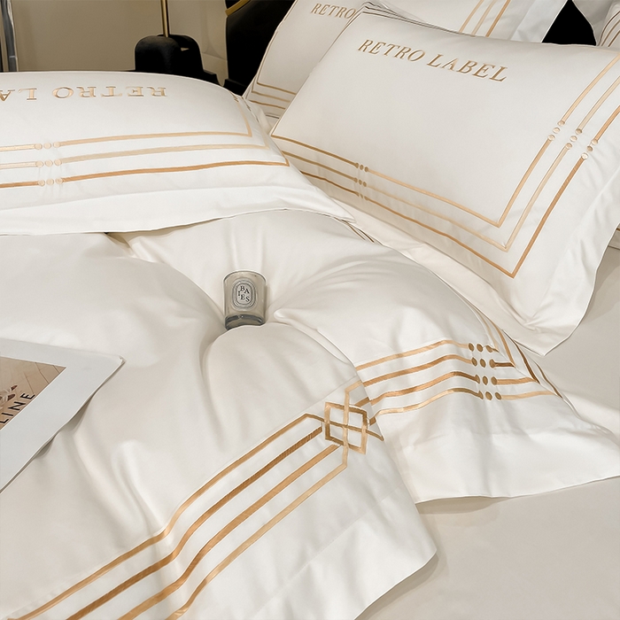 91家纺网 家纺一手货源 找家纺 理想家家纺 2024新款纯棉13372全棉刺绣四件套 简爱-白