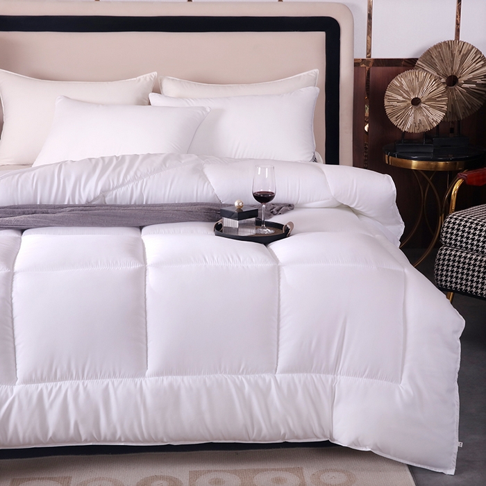 91家纺网 家纺一手货源 找家纺 （总）宜眠 2024新款酒店被芯仿鹅绒整张棉羽丝棉羽丝绒被子酒店被芯