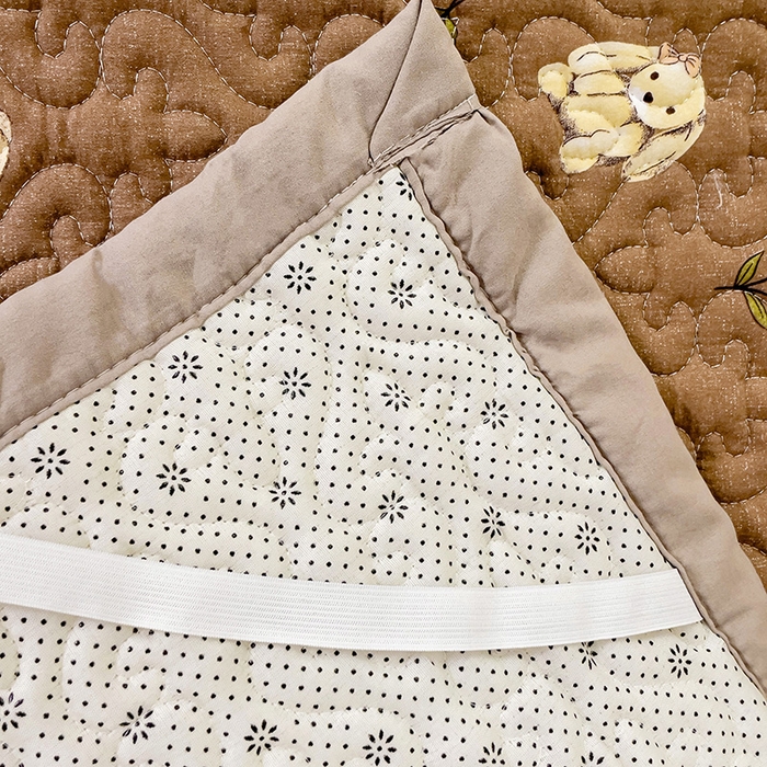 91家纺网 家纺一手货源 找家纺 纽缦家纺  水洗双层纱加厚加棉床垫 捉迷藏